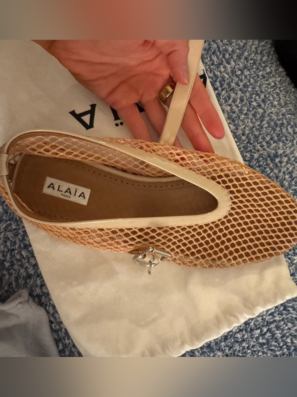 Alaïa Fishnet Ballerina Flat - Picture 8 of 13